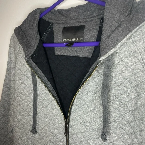 Banana Republic Gray Quilted Men's Sweater - Picture 1 of 4